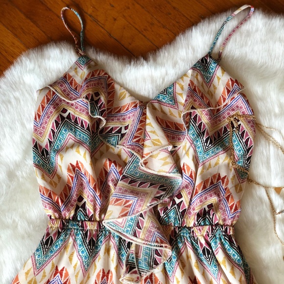 Aztec Ruffle Dress - Picture 2 of 2